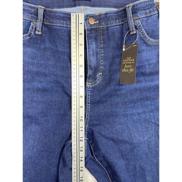 Bold Elements Jeans Women 20W Dark Wash Curvy Skinny Tummy Control Waistband NWT - Picture 5 of 10